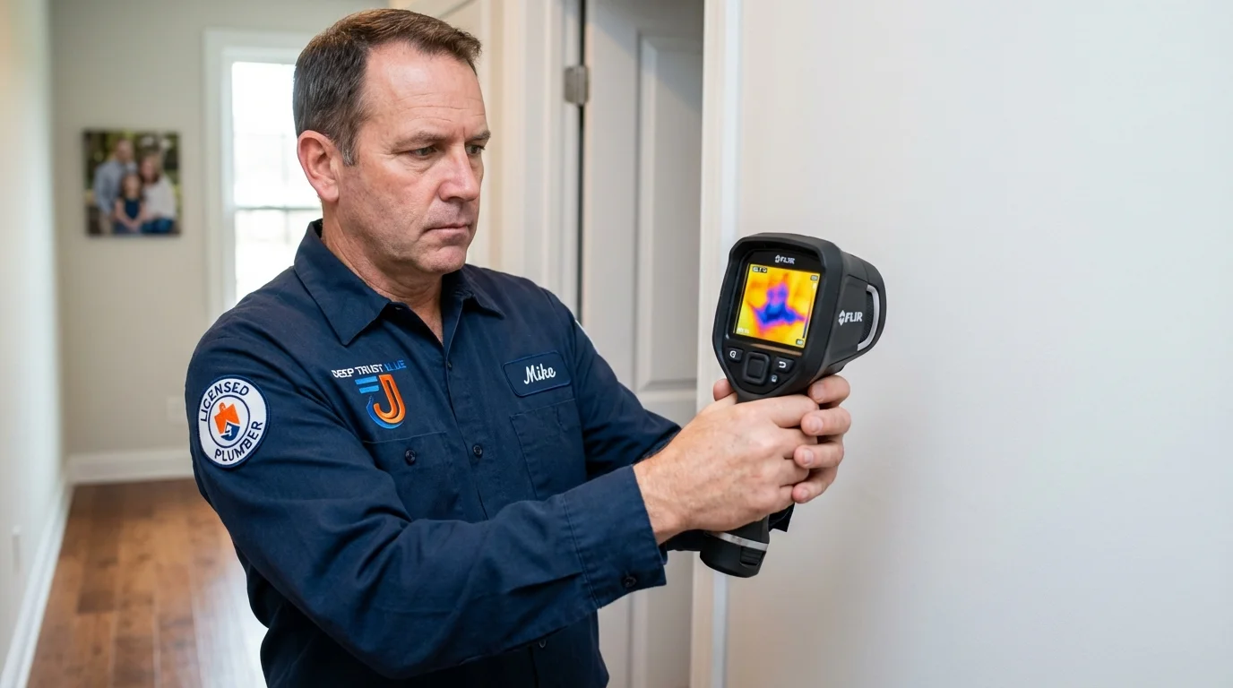 Thermal imaging leak detection by Johns Plumbing LLC in Grove City